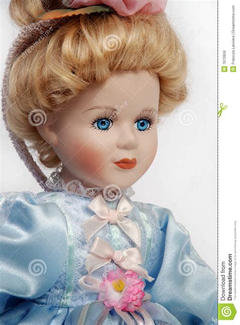 portrait  antique porcelain doll face royalty  stock images image