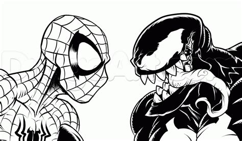 venom spiderman drawing  getdrawings