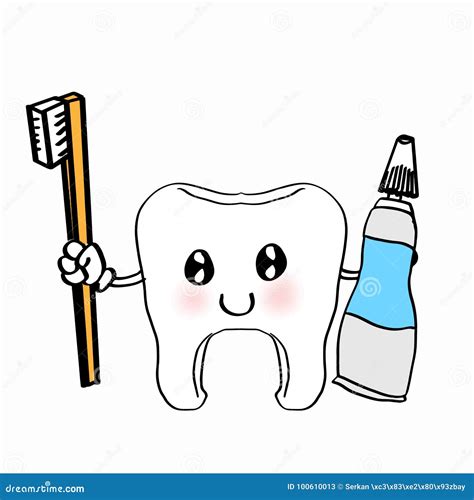 coloring tooth character  blank banner vector illustration