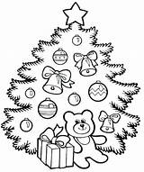Christmas Coloring Cute Tree Pages Getcolorings Color Printable Getdrawings sketch template