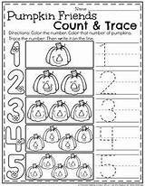 Worksheets Tracing Curriculum Pumpkins Counting sketch template