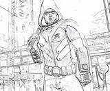 Batman Arkham Robin City Skill Knight Drawing Coloring Pages Weapon Fujiwara Yumiko Getdrawings sketch template