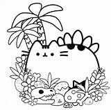 Pusheen Coloring Pages Getcolorings Boo sketch template