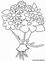 Bouquet Fiori Mazzo Maternelle Bouquets Coloriages Stampare Imprimer Disegnati Fiore Vasi sketch template