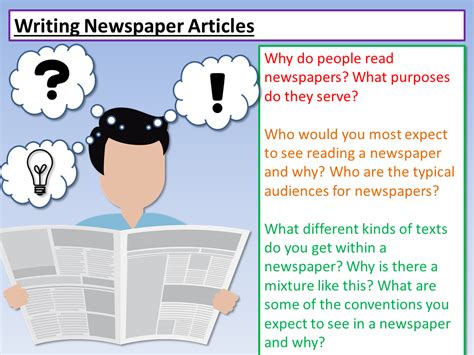 newspaper article writing teaching resources newspaper article aqa