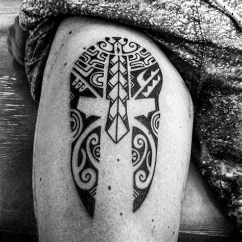 30 Tribal Thigh Tattoos For Men Manly Ink Ideas Thigh Tattoo Men