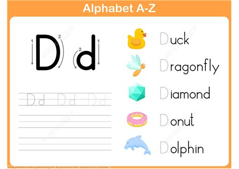 Letter D Tracing Worksheet Free Printable Puzzle Games