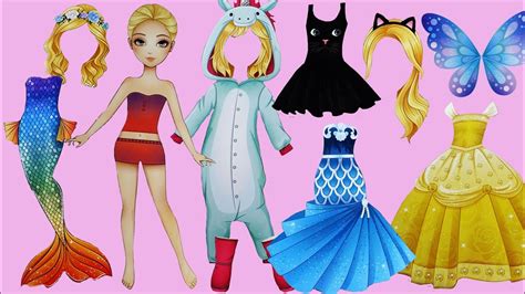 paper dolls princess doll dress  youtube
