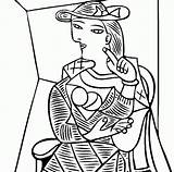 Picasso Coloring Pages Cubism Pablo Seated Woman Thecolor Color Painting Still Life Von Kids Printable Getdrawings Getcolorings Print Popular Choose sketch template