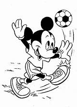 Mickey Coloring Pages Mouse Soccer Skate sketch template