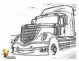 Rig Peterbilt Navistar Wheeler Kenworth Camiones Mack Dibujos Trailers Boys Carritos Semicamiones Yescoloring Sketch Transformers sketch template