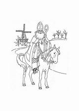 Nicholas Saint Coloring Nikolaus Horse His Pferd St Sankt Bilder Ausmalbilder Schulbilder Und Pages Ausmalbild Kleurplaten Sinterklaas Edupics Ausmalen Zum sketch template