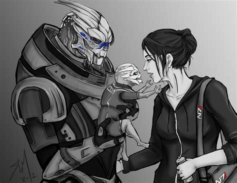 [imágenes] fan art shepard y garrus mass effect 4 mass effect