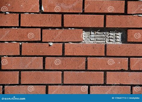 missing brick   wall stock image image  design missing