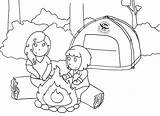 Camping Coloring Pages Printable Girl Scout Color Print Printables Coloriage Girls Colouring Template Sheets Library Getcolorings Comments sketch template
