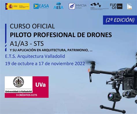 fundacion general universidad de valladolid curso de piloto profesional de drones   sts