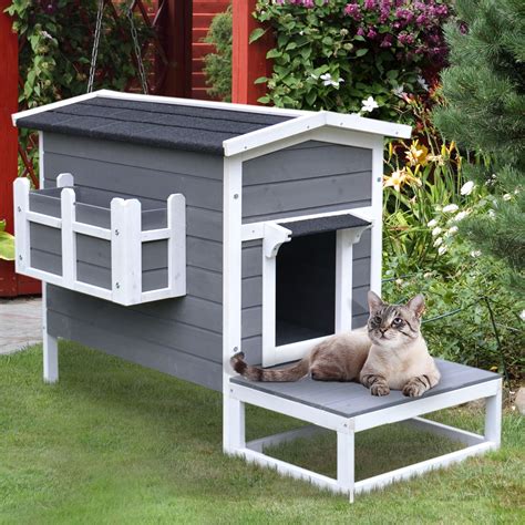 cat houses  small  large animal blog wooden cat house