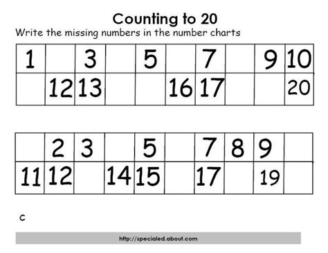 images  printable writing numbers   missing number