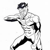Invincible Fighting sketch template
