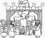 Nacimiento Belen Portal Presepio Niños Lds Coloringhome Infantil Buscando Nativity Popular Aliadas sketch template
