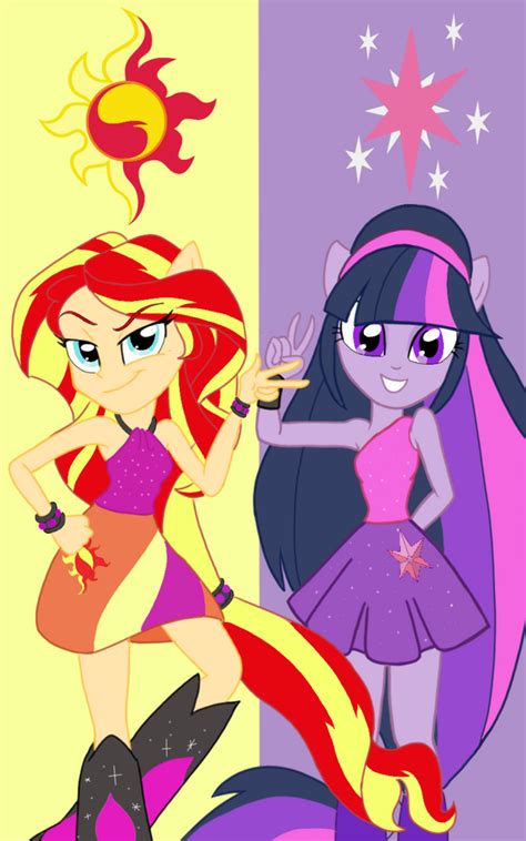 Eqg Twilight Sparkle And Sunset Shimmer By