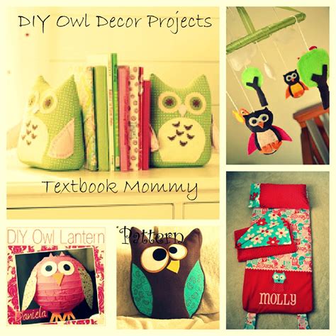 textbook mommy diy owl decor projects