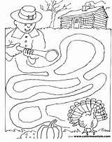 Maze Coloring Pages Thanksgiving Getdrawings Mazes sketch template