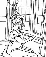 Window Coloring Pages Drawing Getdrawings Getcolorings Color sketch template