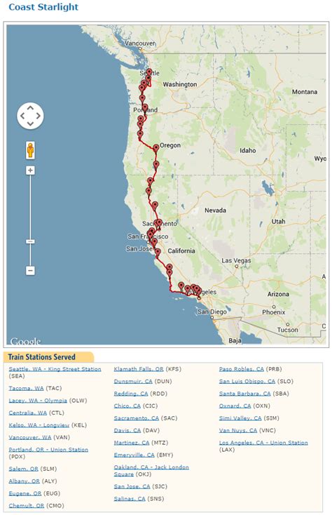 amtrak coast starlight trip part  advice   amtrak noob