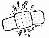 Wound Clipart Clip Wounds Care Cliparts Library Bandaid sketch template
