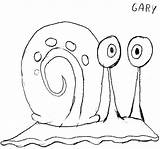 Snail Gary Spongebob Climb sketch template