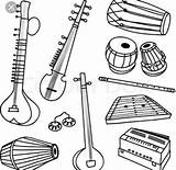 Instruments Indian Sitar Vector Drawing Traditional Musical Isolated Set Stock Drawings Clipart Illustration Harmonium Music Draw Dholak Easy Paintingvalley Doodle sketch template
