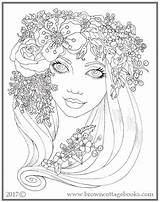 Coloring Book Maiden Brown Annie источник Flower sketch template