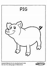 Pig Coloring Kidloland Worksheets Printable Kids Worksheet Pages Printables sketch template