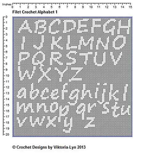 ravelry  filet crochet pattern alphabet  pattern  viktoria lyn