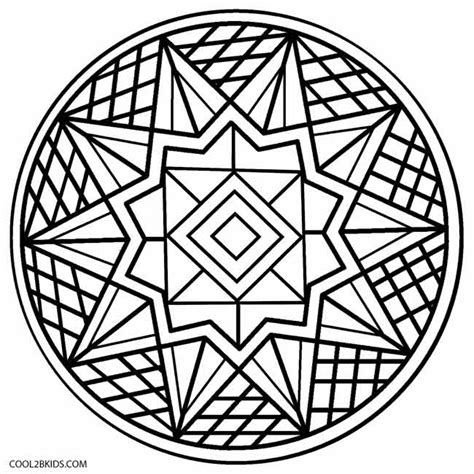 printable kaleidoscope coloring pages  kids
