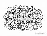 Coloring Mother Fucker Pages Swear Words sketch template