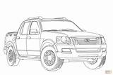 Ford Coloring Sport Explorer Trac Pages Truck Super Drawing Printable Paper Sheets Trucks Sketch Choose Board Honda Chevy Bronco Template sketch template
