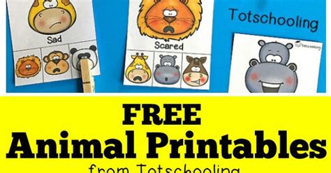 animal printables  preschool totschooling toddler