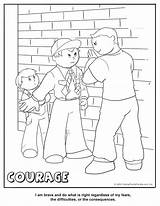Coloring Courage Scout Cub Pages Makingfriends Color Tiger Scouts Kids Printable Wolf Worksheets Crafts Clipart Activities Lion Value Core Colouring sketch template