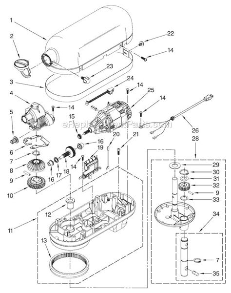 kitchenaid kghx parts list  diagram series  ereplacementpartscom kitchenaid