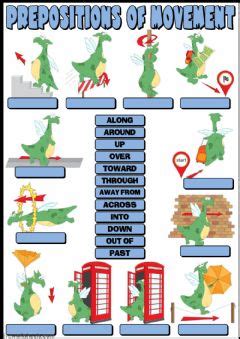 prepositions  movement interactive worksheets
