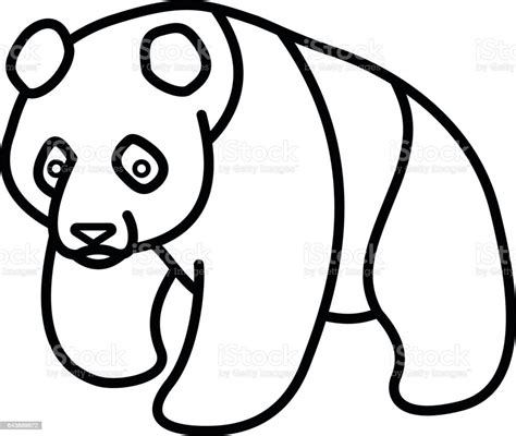 panda outline vector illustration stock vector art  images