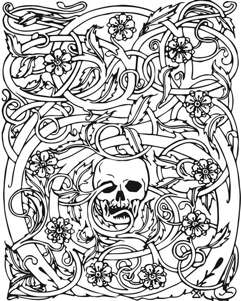 scary halloween coloring pages  adults background colorist