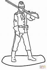 Soldier Civil War Coloring Pages Color Drawing Confederate Printable Soldiers Print sketch template