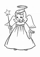 Angel Christmas Coloring Pages Angels sketch template