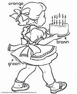 Birthday Coloring Pages Kids Girl Cake Fun Young Friendship Honkingdonkey Parties Popular Interaction Foster Lots Social Coloringhome sketch template