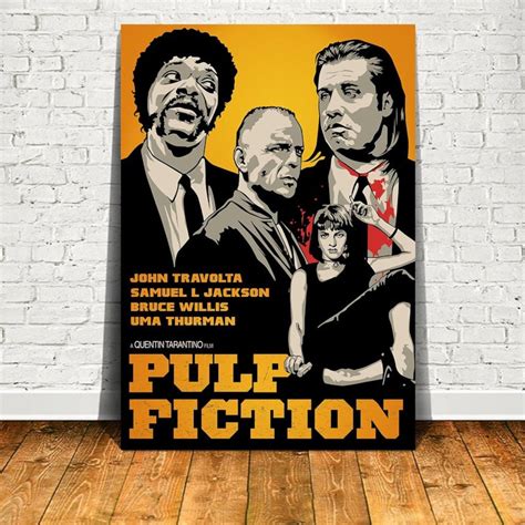 pulp fiction  poster canvas painting wall art poster home etsy