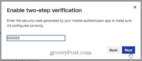enable dropbox  step verification