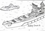 Yamato Battleship Deviantart Ni Drawing Drawings sketch template